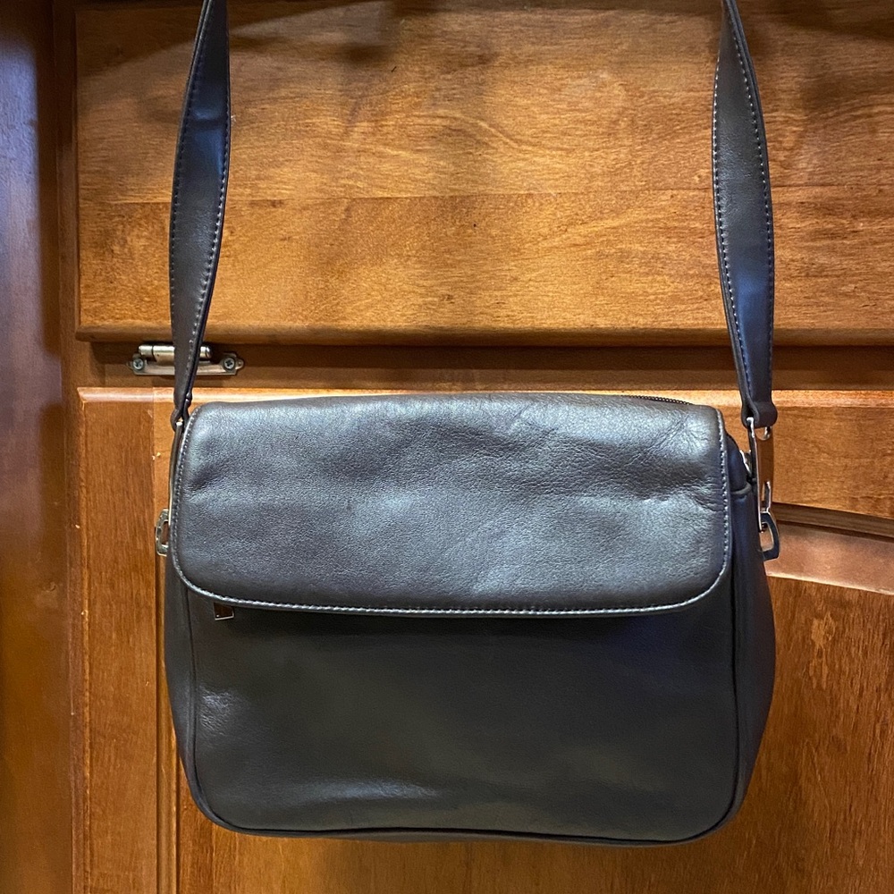 Leather Chocolate Brown Shoulder Bag by Aurielle Timeless Old Money Practical